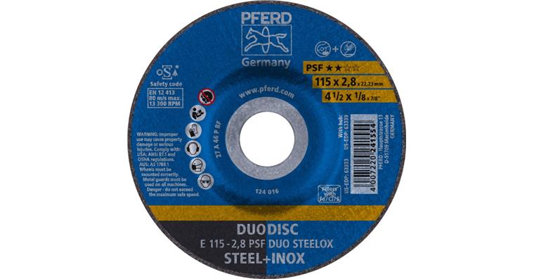 Trenn-/Schleifscheibe DUODISC PSF DUO STEELOX gekröpft 115x2,8x22,23 mm