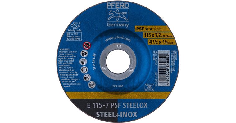 1001434958 Schruppscheibe PSF STEELOX E 115x7,2x22,23 mm