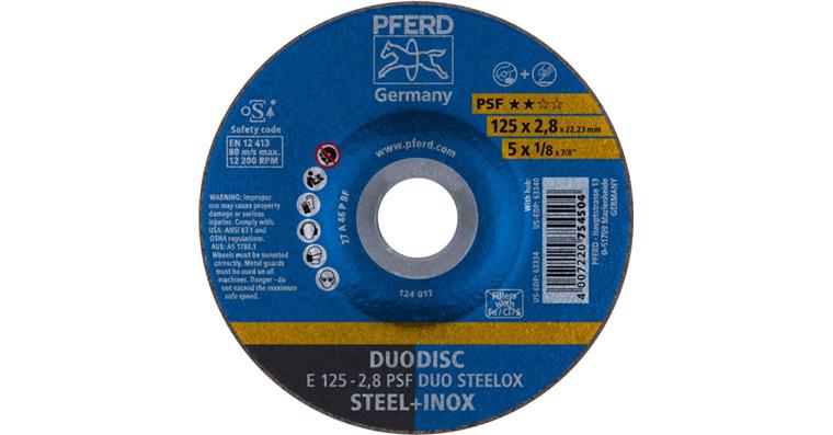 Trenn-/Schleifscheibe DUODISC PSF DUO STEELOX gekröpft 125x2,8x22,23 mm