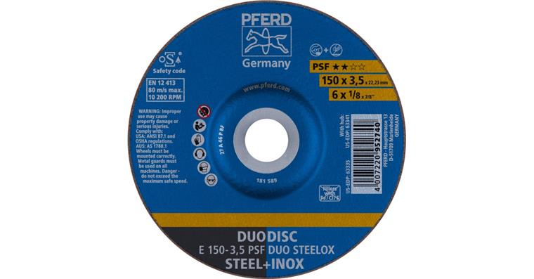 Trenn-/Schleifscheibe DUODISC PSF DUO STEELOX gekröpft 150x3,5x22,23 mm