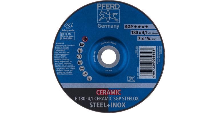 1001440603 Schruppscheibe SG STEELOX CERAMIC E 180x4,1x22,23 mm
