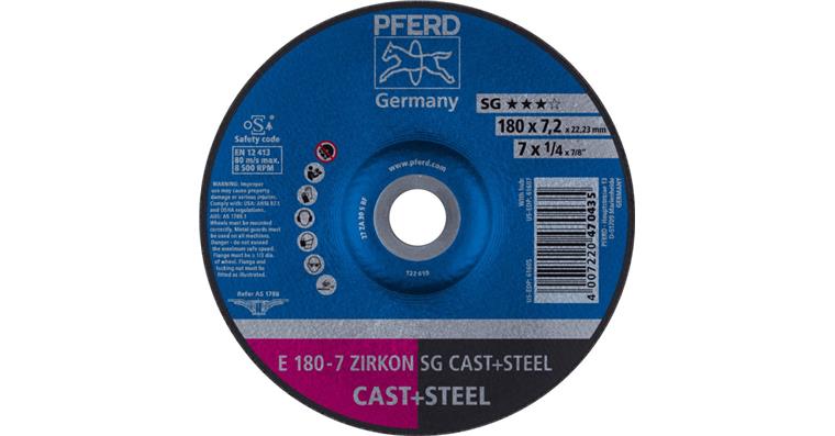 1001429160 Schruppscheibe SG CAST+STEEL ZIRKON E 180x7,2x22,23 mm
