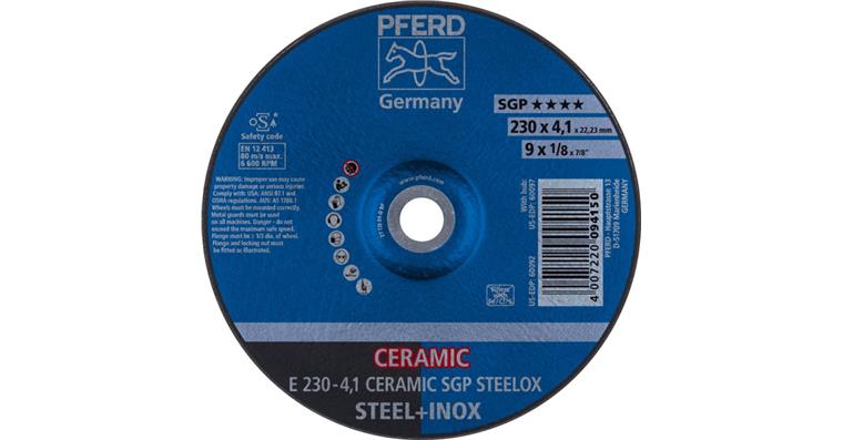 1001440604 Schruppscheibe SG STEELOX CERAMIC E 230x4,1x22,23 mm