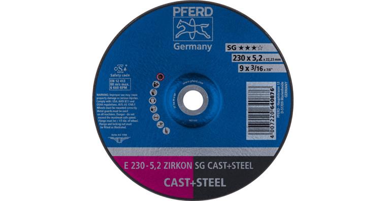1001434961 Schruppscheibe SG CAST+STEEL ZIRKON E 230x5,2x22,23 mm