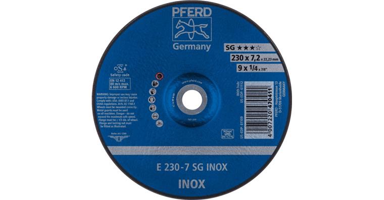 1001436767 Schruppscheibe SG INOX E 230x7,2x22,23 mm