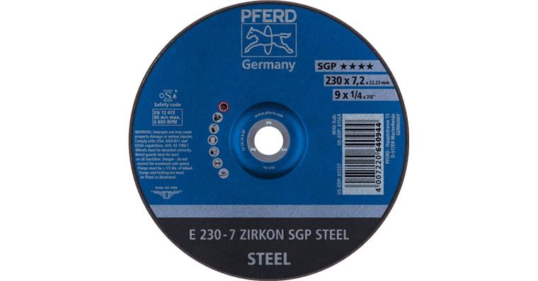 1001434971 Schruppscheibe SGP STEEL ZIRKON E 230x7,2x22,23 mm