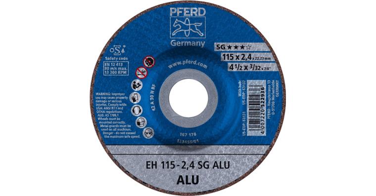 Trennscheibe SG ALU gekröpft EH 115x2,4x22,23 mm