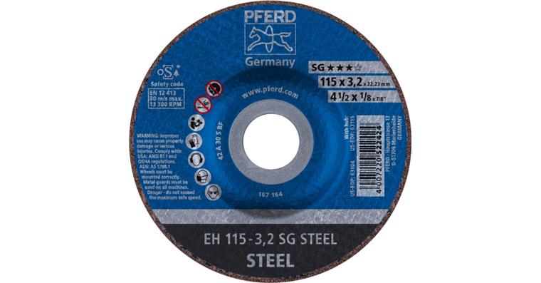 Trennscheibe SG STEEL gekröpft EH 115x3,2x22,23 mm