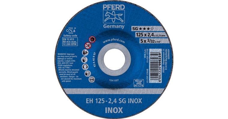 Trennscheibe SG INOX gekröpft EH 125x2,4x22,23 mm