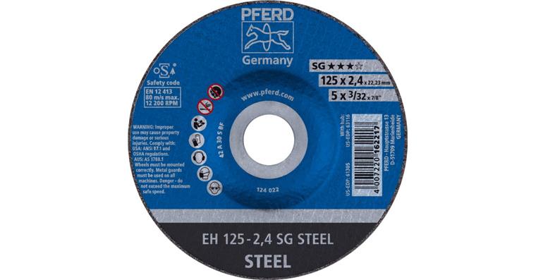 Trennscheibe SG STEEL gekröpft EH 125x2,4x22,23 mm