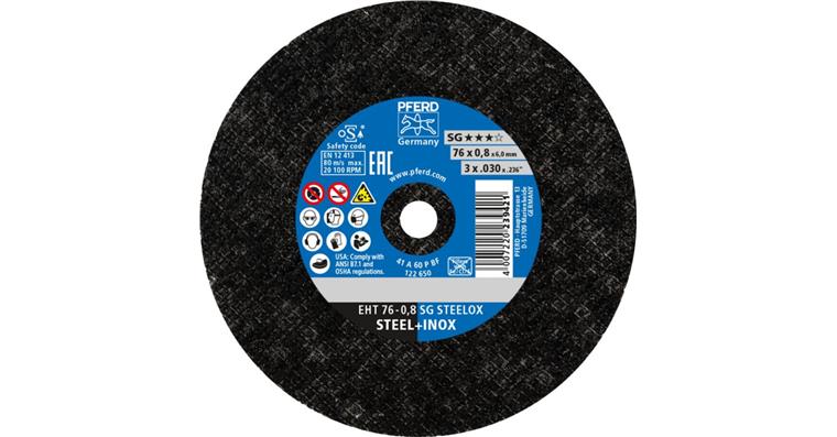 Klein-Trennscheibe SG STEELOX gerade EHT 76x0,8x6 mm
