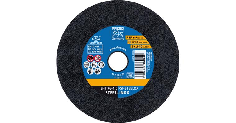 Trennscheibe PSF STEELOX gerade EHT 76x1,0x10 mm