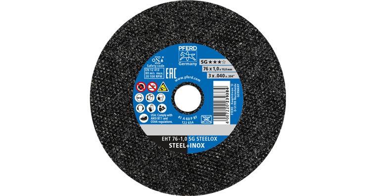 1001429301 Klein-Trennscheibe SG STEELOX gerade EHT 76x1,0x10 mm
