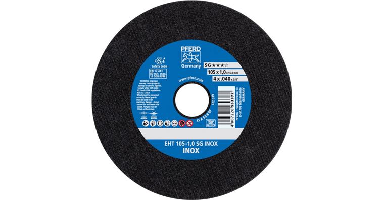 Trennscheibe SG INOX gerade EHT 105x1,0x16 mm