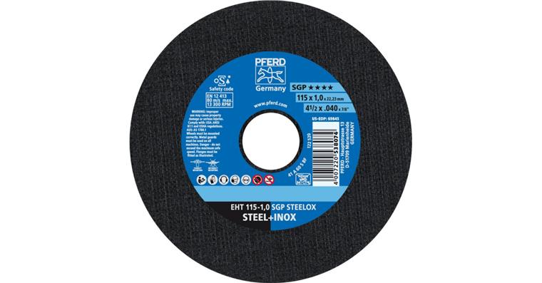 Free-hand cutting disc, straight, special line SGP STEELOX grit 60 115x1.0 mm