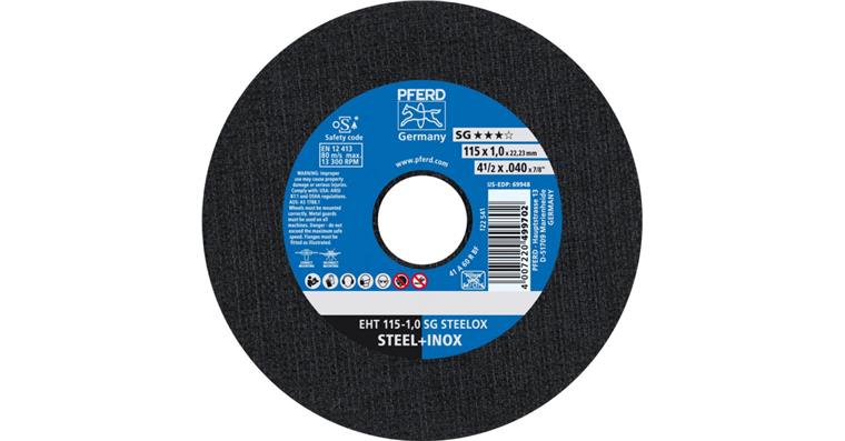 Trennscheibe SG STEELOX gerade EHT 115x1,0x22,23 mm