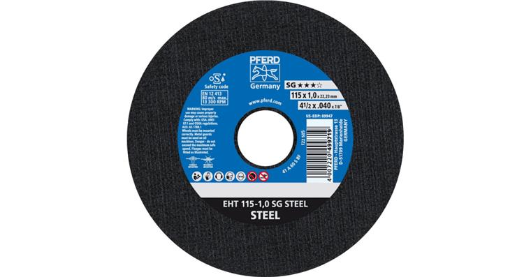 Trennscheibe SG STEEL gerade EHT 115x1,0x22,23 mm