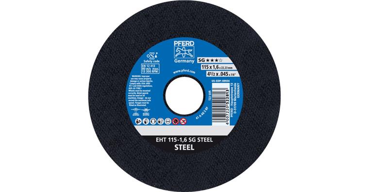 Trennscheibe SG STEEL gerade EHT 115x1,6x22,23 mm