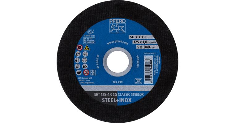 Trennscheibe SG CLASSIC STEELOX gerade EHT 125x1,0x22,23 mm