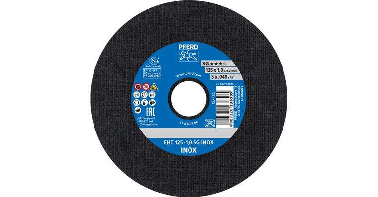 Trennscheibe SG INOX gerade EHT 125x1,0x22,23 mm