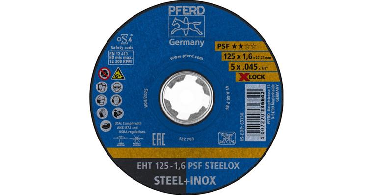 Trennscheibe PSF STEELOX gerade EHT 125x1,6 mm X-LOCK