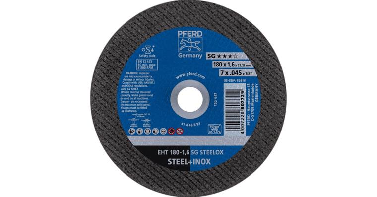 Trennscheibe SG STEELOX gerade EHT 180x1,6x22,23 mm