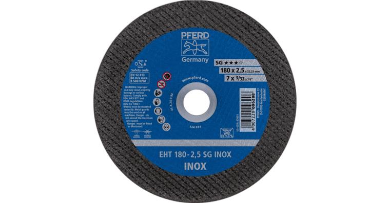 Trennscheibe SG INOX gerade EHT 180x2,5x22,23 mm