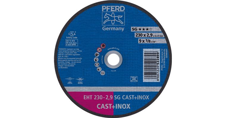 Trennscheibe SG CAST+INOX gerade EHT 230x2,9x22,23 mm
