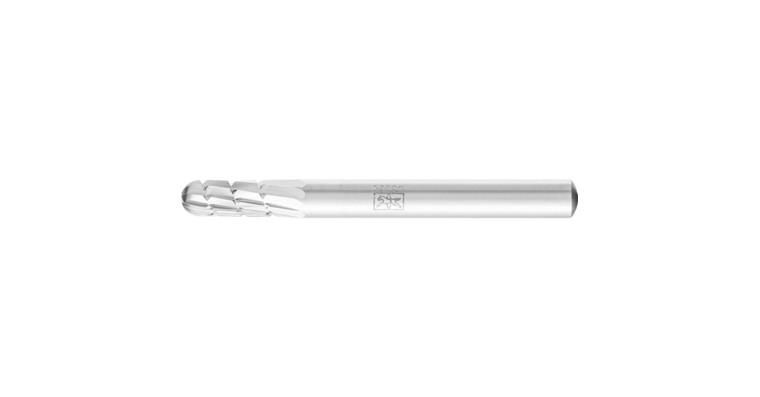 1044013202 HSS bur rounded roller, shank dia. 6 mm, serration 2, head dia. x length 6x16 mm