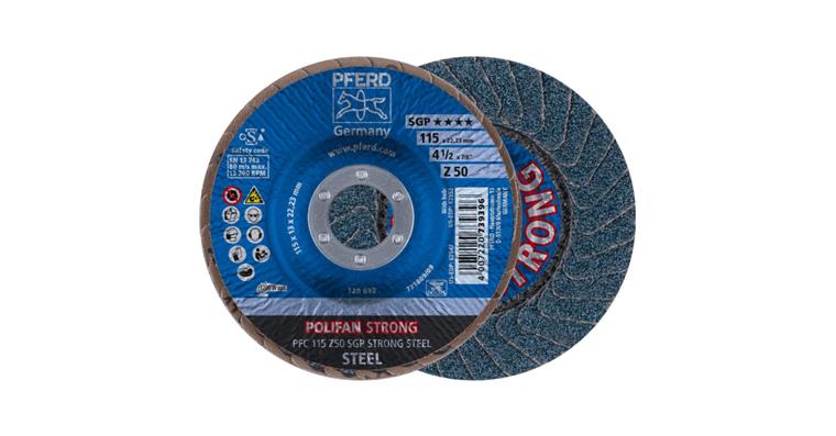 1001436841 Fächerschleifscheibe POLIFAN STRONG SGP STEEL konisch PFC 115x22,23 mm Z50