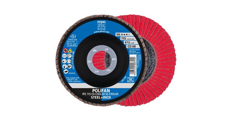 1001436835 Fächerschleifscheibe POLIFAN CO-COOL SG STEELOX konisch PFC 115x22,23 mm K60