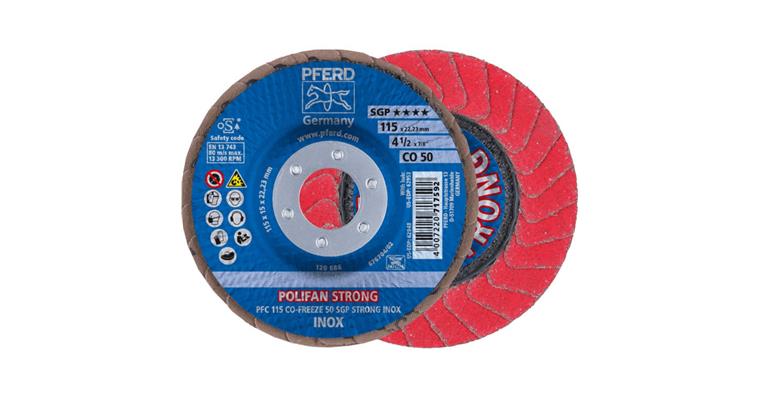1001437265 Fächerschleifscheibe POLIFAN CO-FREEZE STRONG SGP INOX konisch PFC 115 mm K50