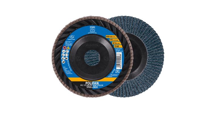 1001441959 Fächerschleifscheibe POLIFAN PSF TRIM STEELOX konisch PFC 115x22,23 mm Z60
