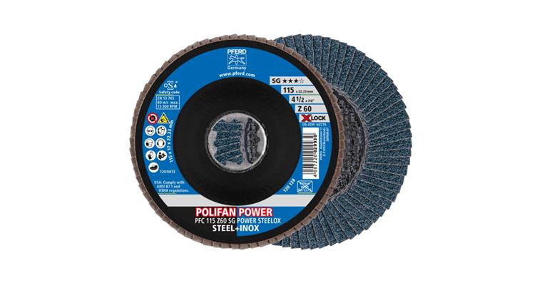 1001440682 Fächerschleifscheibe POLIFAN POWER SG STEELOX  konisch PFC 115 mm Z60 X-LOCK