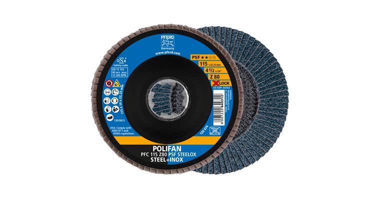 1001440664 Fächerschleifscheibe POLIFAN PSF STEELOX  konisch PFC 115 mm Z80 X-LOCK
