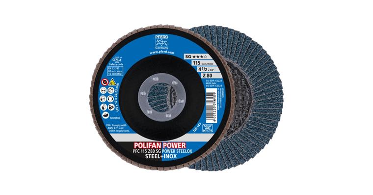Fächerschleifscheibe POLIFAN POWER SG STEELOX konisch PFC 115x22,23 mm Z80
