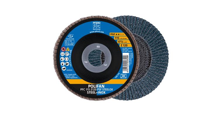 1001437428 Fächerschleifscheibe POLIFAN PSF STEELOX konisch PFC 115x22,23 mm Z120
