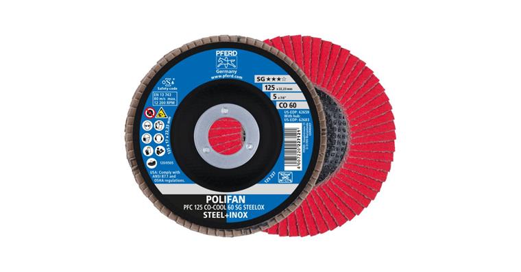 1001436836 Fächerschleifscheibe POLIFAN CO-COOL SG STEELOX konisch PFC 125x22,23 mm K60