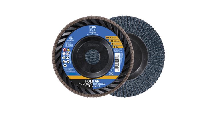 1001441963 Fächerschleifscheibe POLIFAN PSF TRIM STEELOX konisch PFC 125x22,23 mm Z80