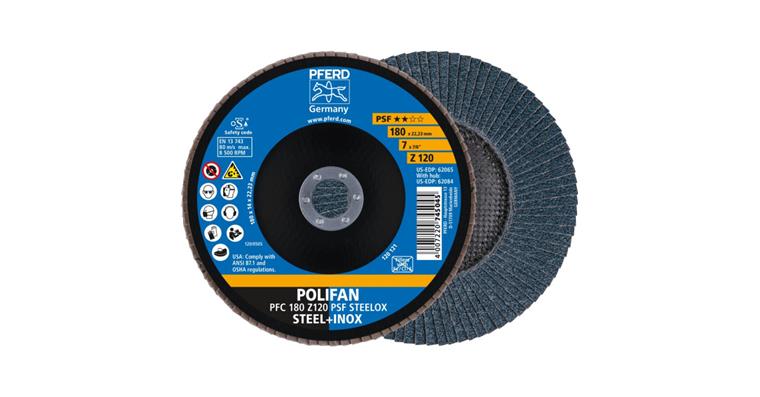 1001437430 Fächerschleifscheibe POLIFAN PSF STEELOX konisch PFC 180x22,23 mm Z120