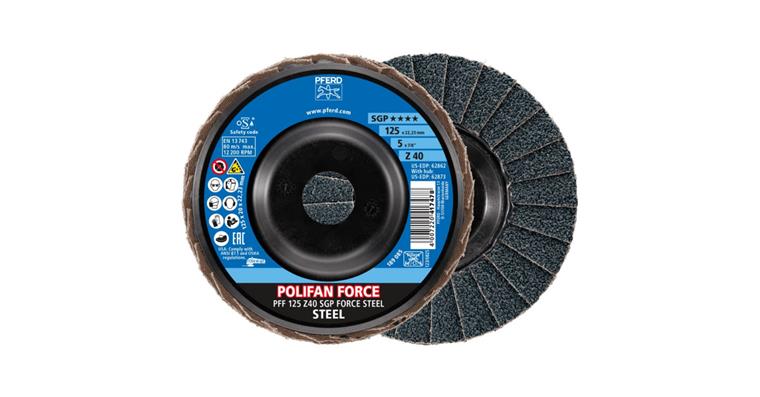1043780201 Fächerschleifscheibe POLIFAN FORCE SGP STEEL PFF 125x22,23 mm Z40