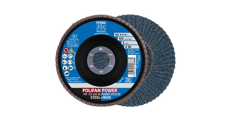 1043789702 Fächerschleifscheibe POLIFAN POWER SG STEELOX flach PFF 125x22,23 mm Z50
