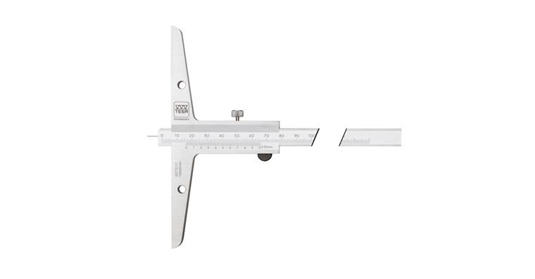 Precision depth callipers 0-150 mm, w. meas. pin, grad. 0.05 mm
