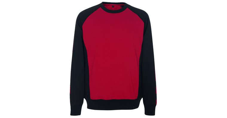 Sweat-Shirt Witten 60%BW/40%Poly. rot/schwarz Gr.L